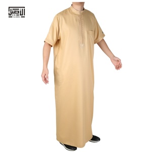 Al-aseel-vestido islámico de algodón Djellaba, caftán Abaya, Jalabya, Túnica árabe étnica, alaba Maxi qami, ropa musulmana Jubah - Product Image 3