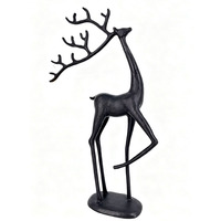 Ornement Minimaliste en Fonte, Sculpture Abstraite de Cerf, Décoration de Noël en Métal, Art Vivant, Articles de Décoration Intérieure de Luxe Léger