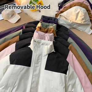 Chapeau amovible livraison directe hiver haute qualité rembourré col montant à capuche respirant coupe-vent Smart décontracté hommes vestes manteaux - Product Image 2