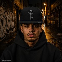 Casquette de baseball personnalisée avec broderie Old English, 5 panneaux, visière incurvée, style Dad Hat, streetwear urbain West Coast, vente en gros, faible MOQ