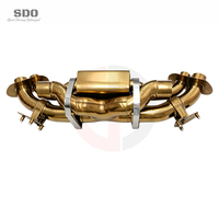 Tubi di Scarico Catback Placcati in Oro SD per Porsche 911 Carrera 992 3.0T 2019-2026, Scarico Prestazionale con Valvola e Silenziatore