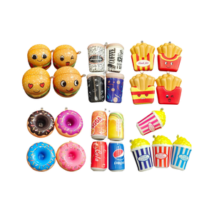 Factory Direct Fast Food Soft Toy for Kids 24 Designed Capsule PVC Foam Squeeze Burger 8-13 Years - Product Image 4