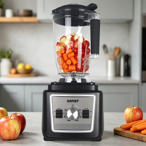 Licuadora Genat de 6 Litros con Control de Velocidad Variable, Mezcladora Comercial de Alimentos, Negra - Product Image 1