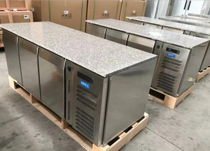 2 /3 /4 türen Küche unterbau gefrierschrank/Marmor top edelstahl prep tisch kühlschrank - Product Image 2
