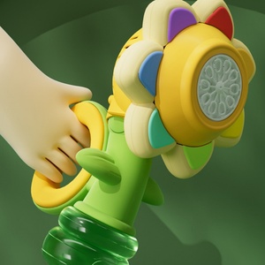 Machine à bulles portable automatique à tête oscillante en plastique coloré, jouet pour enfants, pour l'extérieur - Product Image 5