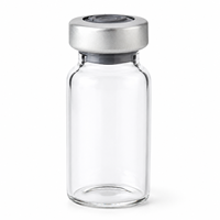 Flacon transparent de qualité supérieure avec fermeture à sertir sécurisée, récipient en verre transparent pour échantillons, emballage, stockage et commandes personnalisées