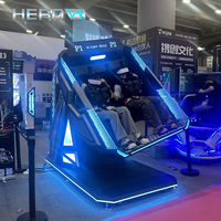 Simulador de Vuelo Metálico Giratorio de 360 Grados para 2 Jugadores HEROVR VR Business, Máquina de Juego Educativa para el Hogar y Parques Temáticos Interiores