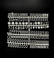3/4 pouces 340 pièces ensemble de lettres en plastique coloré pour tableau à lettres interchangeable en feutre de bois massif
