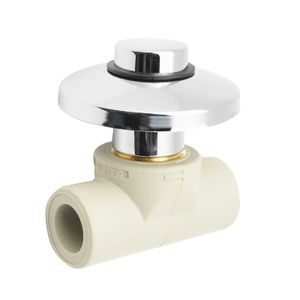 Valvola a sfera grigia da 20 mm con tappo, struttura idrorepellente, montaggio a rosetta - Product Image 1