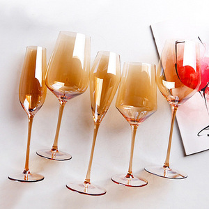 Copas de vino de colores, color gris, arcoíris, ámbar, champán, flauta de cristal para fiesta de boda, hecho a mano, venta <span class=keywords><strong>directa</strong></span> de fábrica - Product Image 6
