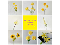 Kit DIY d'arrangement de fleurs séchées jaunes : roses, lys, marguerites, fausses fleurs pour la Saint-Valentin, les remises de diplômes, les loisirs créatifs et la décoration intérieure