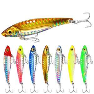 Esca da pesca in metallo da 7-14g con lama in metallo che affonda artificiale esca vibrante a cucchiaio da pesca per pesca con pesca a spigola - Product Image 1