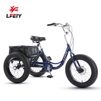 Triciclo de 20 Pulgadas con Llantas Anchas y 7 Velocidades, Bicicleta de Nieve de Propulsión Humana para Adultos y Personas Mayores, Cesta Ancha, Cuadro de Acero de Alto Carbono, 32.4 kg, ¡Oferta!