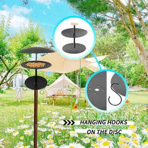 JH-Mech Iron Stand for <strong>Bird</strong> <strong>Feeder</strong> Built in Thread 27mm Diameter Tube Powder Coating Metal <strong>Free</strong> <strong>Standing</strong> <strong>Bird</strong> <strong>Feeders</strong> - Product Image 3