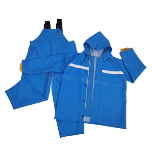 Impermeable Personalizado de Poliéster, <span class=keywords><strong>Traje</strong></span> de Lluvia para Pescadores, para Pesca, Trabajo y Senderismo, Incluye Chaqueta y Pantalones con Tirantes - Product Image 1