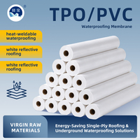 Membrane d'étanchéité souple TPO anti-ozone pour toiture à faible pente, système d'étanchéité de toiture pour immeubles de parcs logistiques