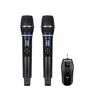 Mới đến 2 trong 1 Echo treble bass BT phổ <span class=keywords><strong>microphone</strong></span> sạc UHF Micro không dây - Product Image 1