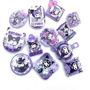 Chaîne de téléphone portable en acrylique imprimé double face avec perles, accessoires de bricolage pour sac à main, motif fille arc-en-ciel - Product Image 3