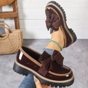 Zapatos de <span class=keywords><strong>Mujer</strong></span> Nuevos, Estilo Mocasín con Suela Gruesa y Bloques de <span class=keywords><strong>Color</strong></span> Versátiles, Zapatos de Cuero Pequeños de Estilo Británico, Venta Caliente de Fábrica 918-25 - Product Image 5