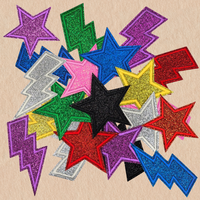 Patchs thermocollants brodés de sequins étoiles scintillantes colorées pour sweats à capuche, chapeaux et sacs