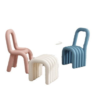 Taburete de <span class=keywords><strong>Maquillaje</strong></span> y para Cambiar Zapatos, Tapizado en Lana de Cordero, con Estructura Metálica, Estilo Minimalista de Lujo, para Dormitorio, Color Crema - Product Image 1