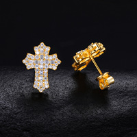 Boucles d'oreilles en argent 925 plaqué or Moissanite clous d'oreilles durables anti-ternissement pour un usage quotidien