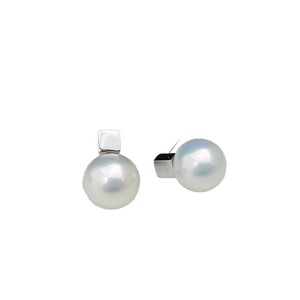 22391DIY Pendientes de Botón Finos con Base Vacía de Plata S925 para Perlas Cuadradas y Redondas de 9-15mm, Accesorios de Joyería - Product Image 5