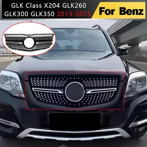 Rejilla de parachoques delantero estilo malla para capó de carreras, compatible con Mercedes-Benz GLK Clase X204 GLK260 GLK300 GLK350 (2013-2015) - Product Image 1