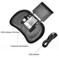 I8 Mini Keyboard Nirkabel dengan Air Mouse & Touchpad 2.4G USB Remote Control dengan Lampu Latar 3 Warna & Lampu Berjalan
