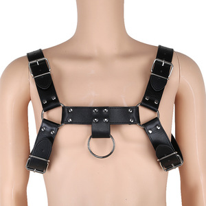 <span class=keywords><strong>Harness</strong></span> Kulit BDSM Punk Berkualitas Tinggi untuk Pria, Rompi Punk - Product Image 3