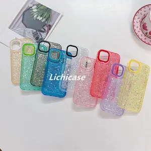 Lichicase Multiple Uses Glittery Sequin Phone Case For Samsung Galaxy A30 Shock Absorption Mobile Cover