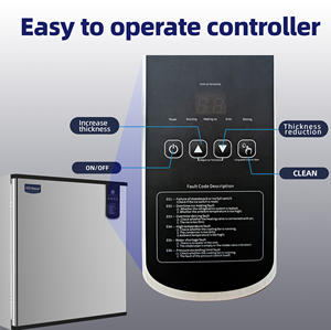 Naixer ETL approvazione acciaio inossidabile 2680W cubetto di ghiaccio che fa macchina 400Kg - 1000Kg al giorno macchina Per ghiaccio Per ristorante - Product Image 5