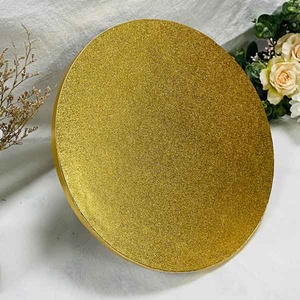 100pcs 8 Inch Gold Round Cake <b>Drum</b> Corrugated Cardboard 12mm Thick Waterproof <b>Oil</b>-Proof Embossing Stamping Printing Handling - Product Image 2