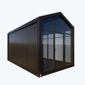 factory custom 3 4 bedroom black prefab container homes 40ft luxury prefabricated container modular house with 2 storey