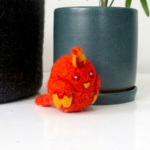 Felt & Yarn Handmade Red Bird Ornament Animal Shape Chinese <b>New</b> <b>Year</b> <b>Decor</b> Indoor Craft for Child - Product Image 1