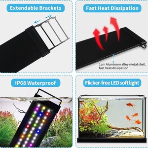 Luce LED per Acquario con Telecomando e Supporto a Clip per Coralli e Piante Acquatiche - Product Image 2