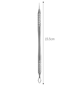 Siêu chất lượng 2-in-1 thép không gỉ mặt Công cụ Đen Lash Lift và mụn đầu đen mụn extractor cho điều trị mụn trứng cá - Product Image 2