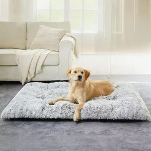 Moderne Winter warm verdickte lange Plüsch umwelt freundliche Hunde bett matte Wasch bare große Sofa matte Soft Sleeping Kennel Pet Supplies - Product Image 1
