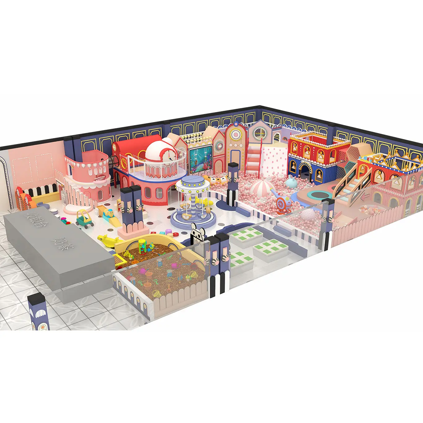 Produsen Soft Playground Anak-anak Komersial Dalam Ruangan Playground Kustomisasi Anak Jumping Bed Permainan Meja Hiburan