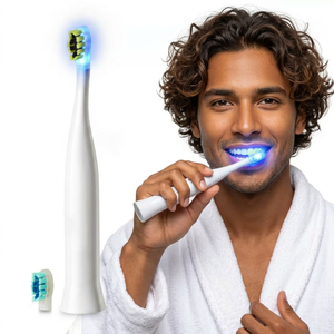 Cepillo de Dientes Eléctrico Sónico al por Mayor para Uso Doméstico con LED Azul, Cerdas Suaves, Temporizador Inteligente, Tecnología Blanqueadora, Resistente al Agua IPX5, Plegable - Product Image 1