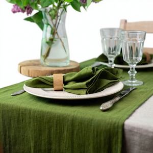 Serviettes de table en lin Multi réutilisable Fine Table à manger Dîner Serviette en tissu pour le restaurant à la maison ou en avion - Product Image 1