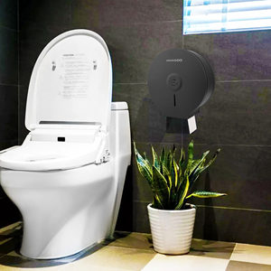 Porte-papier toilette en acier inoxydable noir 201/304, distributeur de rouleaux de papier toilette jumbo, distributeur de rouleaux - Product Image 3