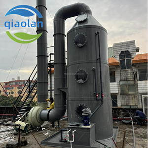 Ácido Alcalino Prova PP Wet Scrubber Spray Tower Laboratório Ventilação Purificar Equipamento Sistema Bomba Núcleo Gás Resíduos Reação Sistema Dosagem - Product Image 5