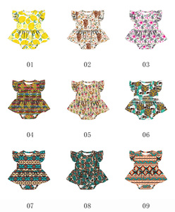 LT-469-YXW Prix de gros Combinaison à volants pour bébé fille, motif animaux et fruits, manches bouffantes, collection été - Product Image 6