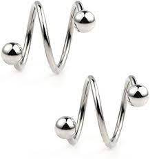 Boucles d'oreilles spirales en acier inoxydable pour <span class=keywords><strong>piercing</strong></span> d'oreille, <span class=keywords><strong>piercing</strong></span> de cartilage, <span class=keywords><strong>spirale</strong></span>, pour femmes et hommes - Product Image 3