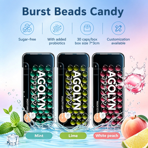 Caramelos de Perlas Explosivas con Sabor a Menta Refrescante <span class=keywords><strong>Sin</strong></span> Azúcar, Perlas Orales con Sabor Fresco - Product Image 6