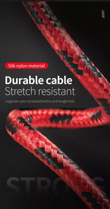 Bán buôn nylon bện 1m/2M/3m sạc nhanh USB Cáp dữ liệu 2A cho <span class=keywords><strong>iPhone</strong></span> Android type-c tai nghe & máy tính - Product Image 3