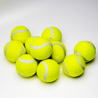 Balle de tennis pour chien, jouet à mâcher pour animaux de compagnie, balle d'entraînement très élastique pour nettoyer les dents du chien, jeu interactif
