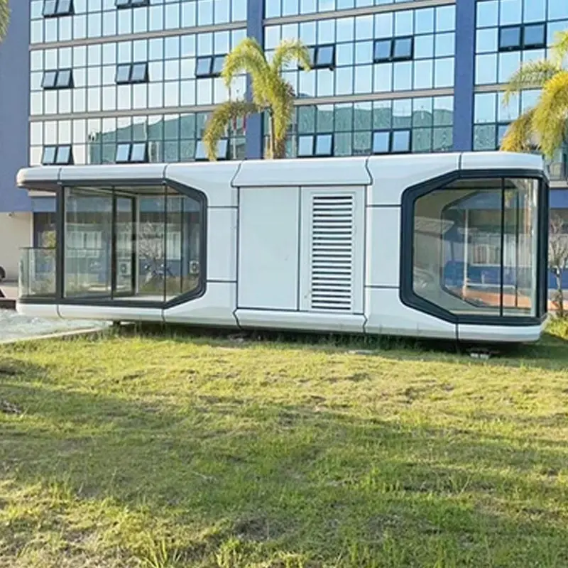 intelligentes winddichtes hotelgebäude Luxus-Strandvilla fertigung mobiles vorgefertigtes Raumkapselhaus zum verkauf