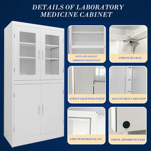 Offre spéciale Mobilier d'hôpital Armoires de rangement à 4 <span class=keywords><strong>portes</strong></span> Armoires de rangement en métal <span class=keywords><strong>Armoire</strong></span> de <span class=keywords><strong>pharmacie</strong></span> de laboratoire - Product Image 5